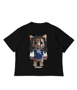 Lucki Kitty Shirt - Oversized Drop Shoulder