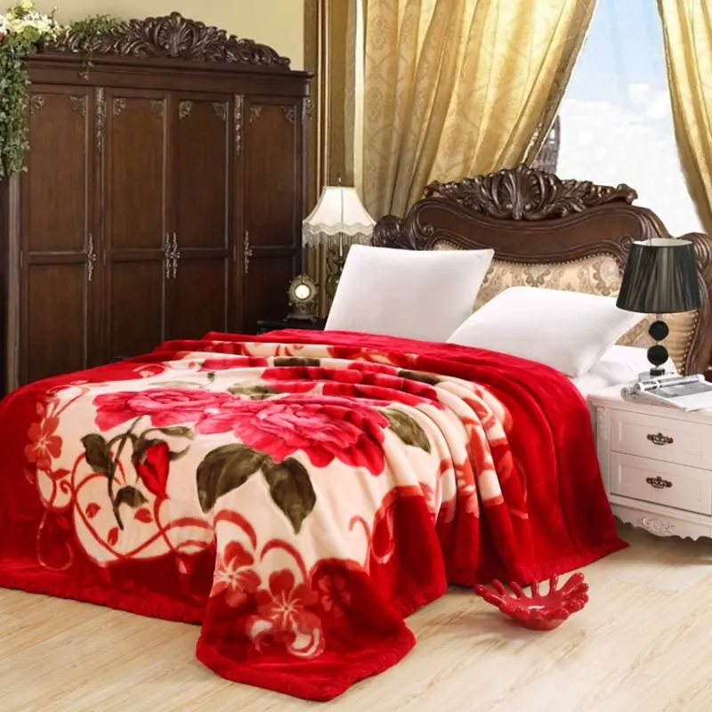 Floral Print Blanket, 1 Count Soft Comfortable Warm Throw Blankets, Air-conditioned Room Blanket, Warm Nap Blanket for Home & Office, Rose Flower Blanket, Soft Cozy Blanket