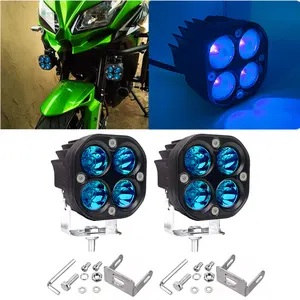2PCS Led Pods Lights 3Inch 40W Led Driving Off Road Lighting 12V 24V Spot Cube Light Bar for 4WD Pickup Trucks Boat ATV UTV SUV Motorcycle Golf Tractor Blue Fog Light
