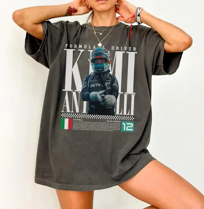 Youth and Adult Kimi Antonelli Shirt - Vintage Racing Graphic Tee - Motorsport Fan Top - Driver Number Twelve Shirt - Retro Racing Gift