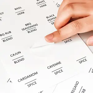 Square Kitchen Label Series Graffiti Sticker (110pcs), Kitchen Spice Jar Label Sticker, Waterproof Decoration Sticker, DIY Waterproof Sticker For Home Kitchen, Decal Sticker