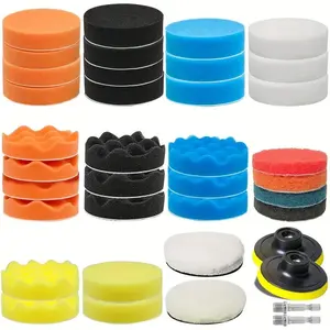 Car Foam Drill Polishing Pad Kit, Automotive Sponge Pads Buffer Polisher Kit, Headlight Restoration Kit with Pads, Car Polisher Tool, Car Wash Accessories