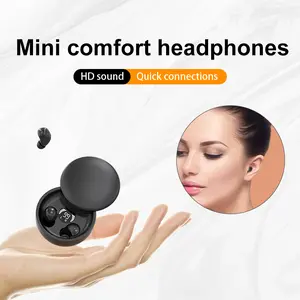 Sleep earphone tiny size invisible earbuds Ultra Slim Invisible Bluetooth 5.4 Earbuds Sleep Friendly Noise Blocking Soft Silicone Audio Devices Mini Discreet LED Display daily leisure Wireless In-Ear Earphones