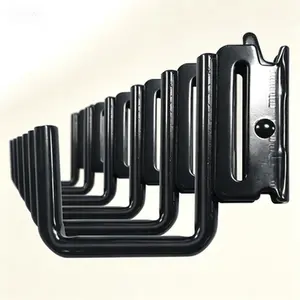 Heavy Duty Steel E Track J Hooks, Spring Fitting Trailer Cargo Hangers, 12 Pack Secure Hold Accessories for Enclosed Trailers, Cargo Vans, Semi-Trucks, Black Reusable Easy Install