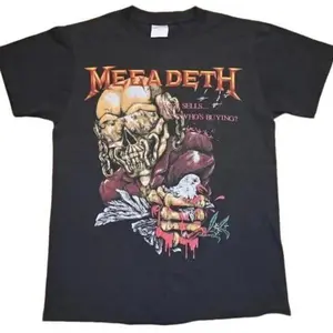 1987 MEGADETH vintage Rare! 1980's US Tour Concert T-shirt, Graphic tees, Streetwear, Men gifts, Short sleeve, cotton, Top, Menswear