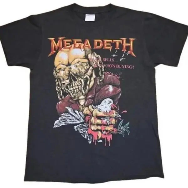 1987 MEGADETH vintage Rare! 1980's US Tour Concert T-shirt, Graphic tees, Streetwear, Men gifts, Short sleeve, cotton, Top, Menswear