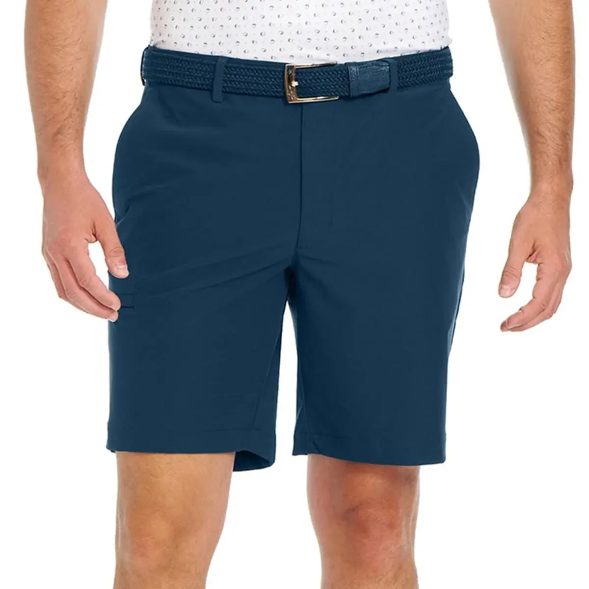 Greg Norman Men’s Stretch Flat Front Lightweight Short - 4-Way Stretch Fabric (Blue,42)