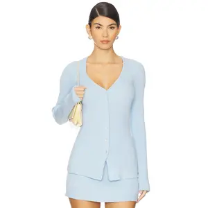 Show Me Your Mumu x REVOLVE Button Up Sweater in Baby Blue