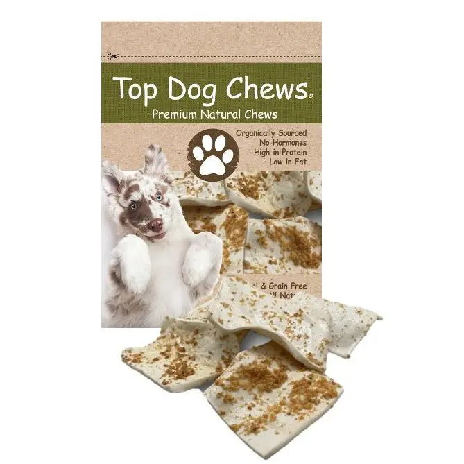 Bully Dusted Beef Cheek Chips Dog Chews - Slow-Roasted, Grain-Free, Natural Organically Sourced Dog Treats with Ridges Grooves, No Preservatives, Promotes Teeth Health