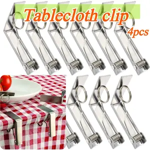 4pcs  Tablecloth Clips, Large-Diameter, Heavy-Duty, Non-Slip Conference Table Clips, Table Clamps, Tablecloth Holders, Picnic, Outdoor, Heavy-Duty, Camping Tablecloth Clips, Non-Slip Holders