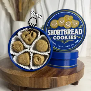 Shortbread Cookie Clicker | Sensory Toy Clicker | Cookie Clicker | Fidget Clicker | 5 Fidget Clicker | Snack Food Fidget Clicker | 3d Printed Fidget