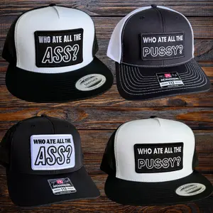 Who Ate All The *ss or p*ssy Flat Bill Hat - multiple hat options to choose from