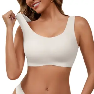 Deangelmon Sleep Lounge Essential Cloud-Like Comfort Wireless Bra Seamless Full Coverage Pullover for Everyday Wear