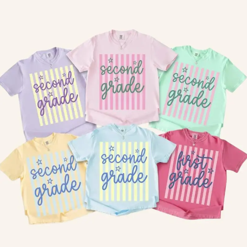 Comfort Colors Second Grade Teacher Shirt, 1st 2nd 3rd 4th 5th Grade Teacher Team Shirt, Back To School Teacher Gift Tops Womenswear, Back To School Gift, Back To School Shirt