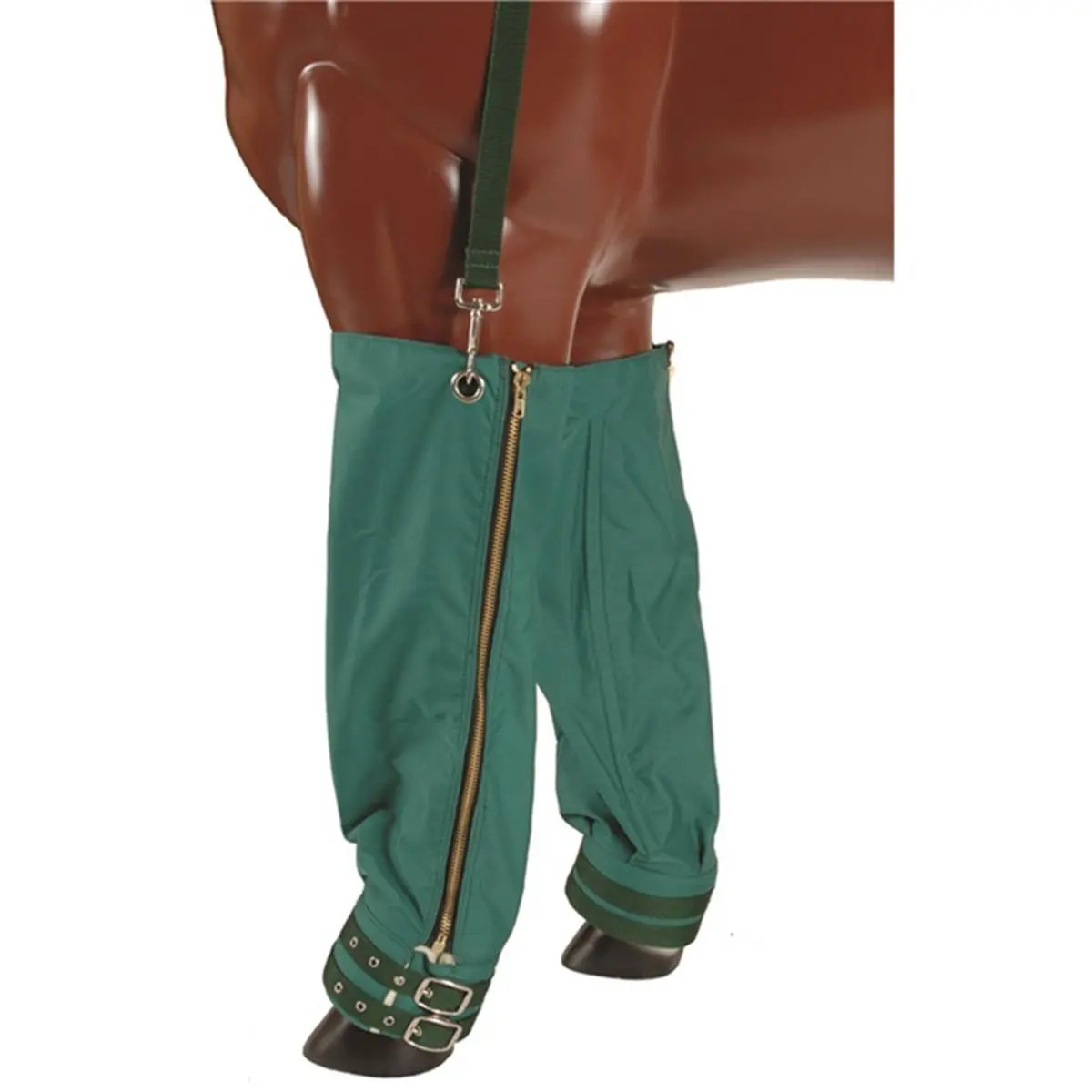 212 MAIN Equestrian Ice Boot, Heavy-Duty 600D Vinyl Coated Nylon with Zip-Up Design, Adjustable Suspender & Buckle Attachments, Vinyl Nylon