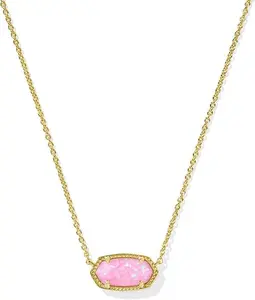Kendra Scott Elisa Short Pendant Necklace Gold Carnation Kyocera Opal 9608877842