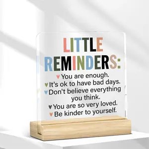 Little Reminders Acrylic Desk Sign, 1 Count Motivational Gift for Employee Recognition, Office Decor, Perfect Desk Accessory for Women, Office & Home, Novelty Desk Decor, Motivational Plaque