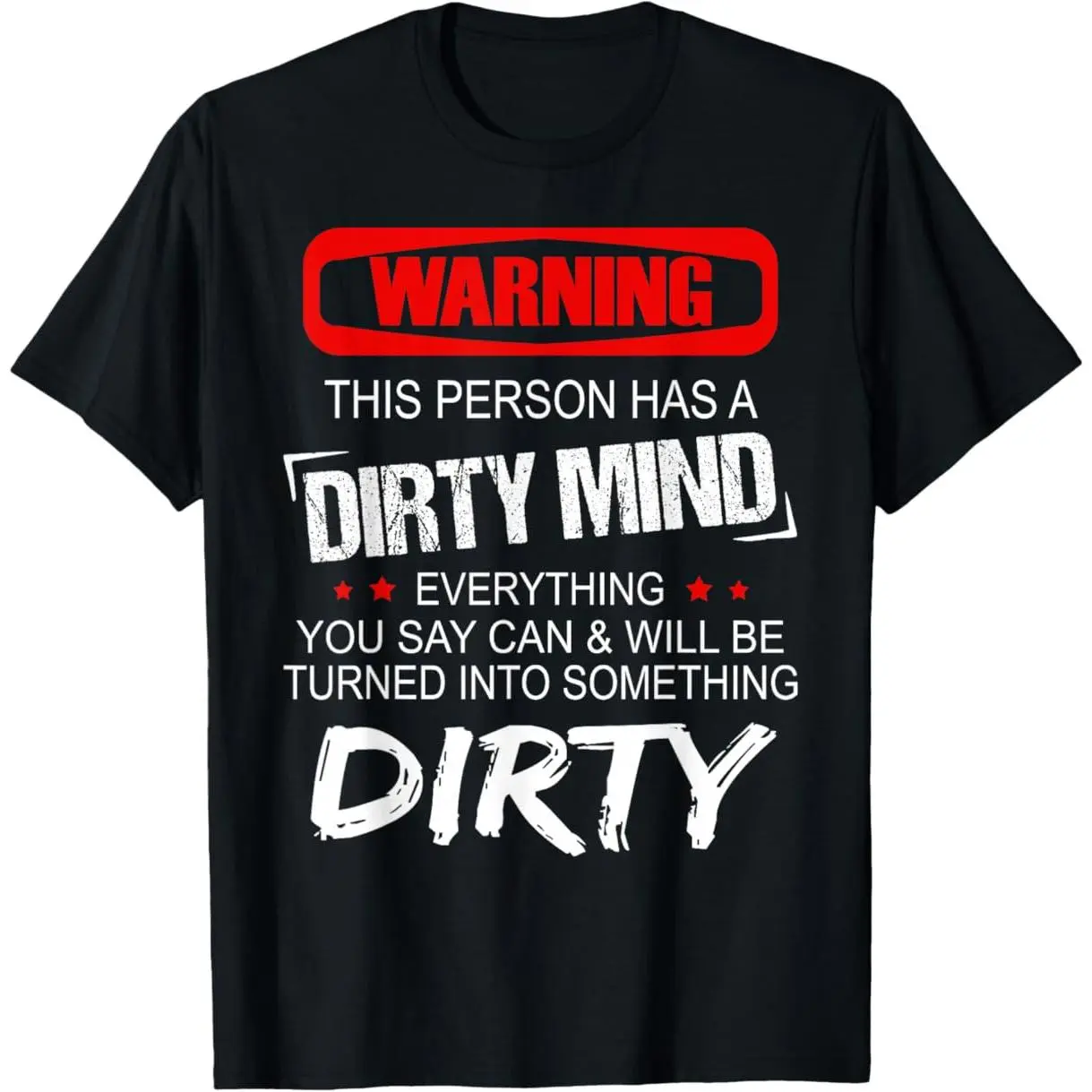 Men's 'Dirty Mind' Slogan Graphic T-Shirt, Breathable 100% Cotton Short Sleeve Top for Casual Streetwear, Tshirt, Shortsleeve, Menswear, Classic