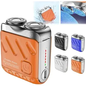 Mini Electric Beard Shaver, Waterproof & Comfortable Double-Ring Magnetic Cutter, One-Button Long Lasting for Travel & Daily Use, 2025 New Beard Shaver,Shaver for Men, Facial Shaving Products,Mini Usb Rechargeable Shaver