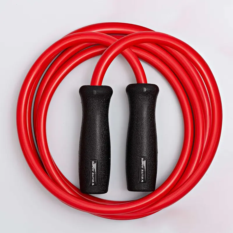 Elite Jumps Muay Thai 2.0 Weighted PVC Jump Rope - 1.3lb Training & Workout Equipment for Gym, Core Engagement & Back Support, High-Intensity Training