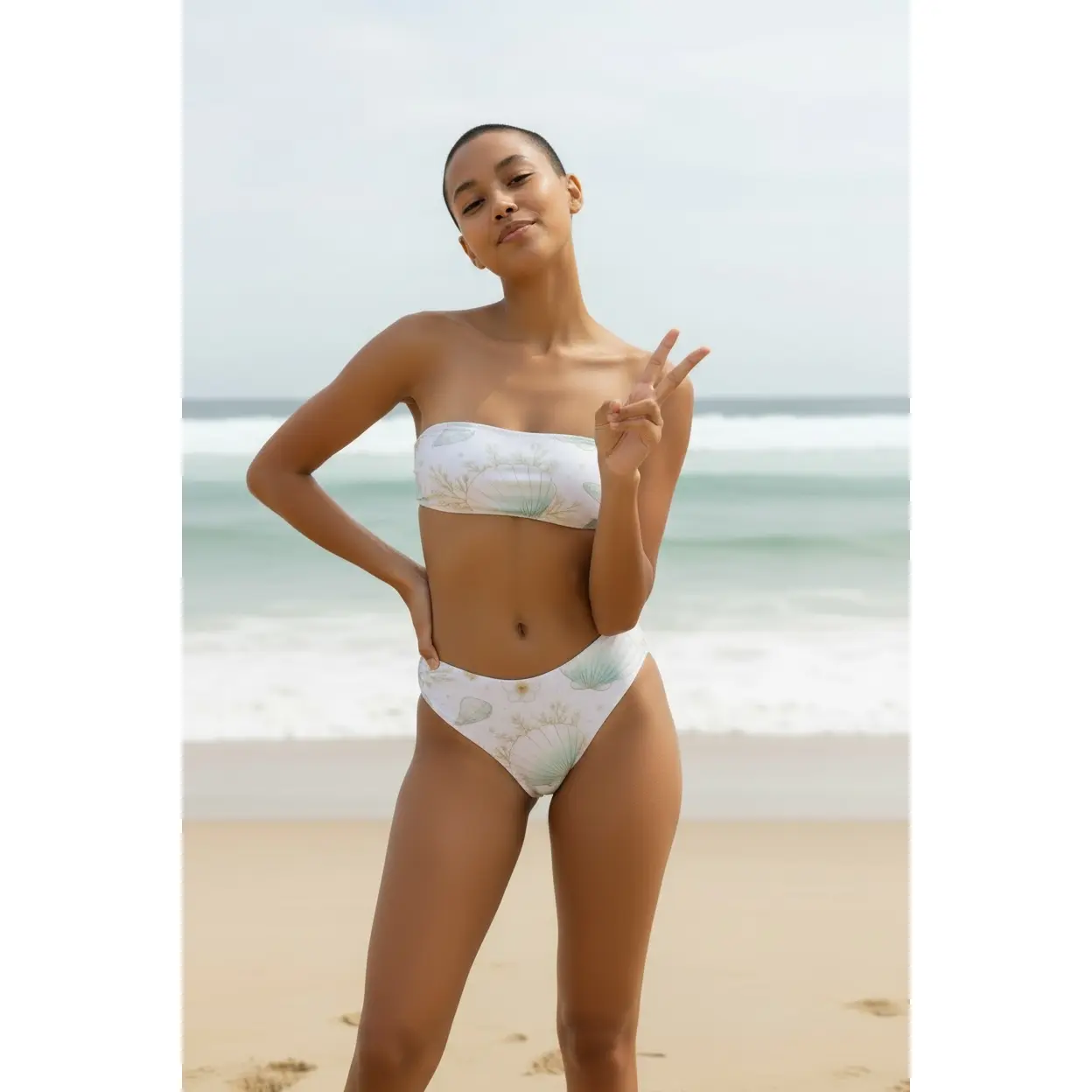 Blues bandeau bikini