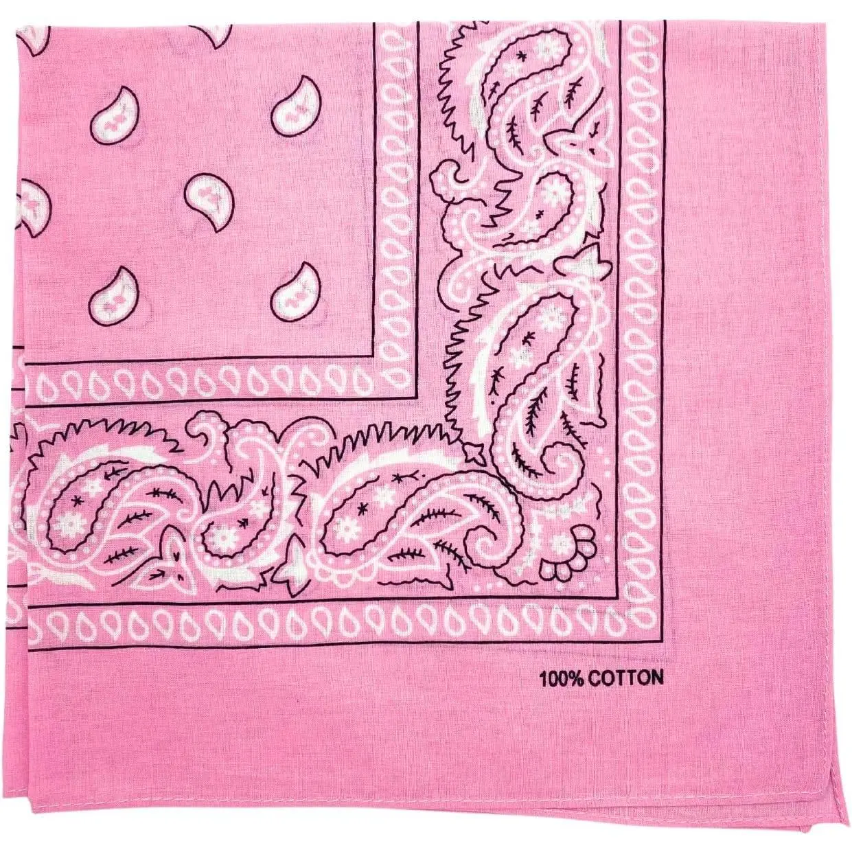 Paisley Bandana for Men & Women, 100% Soft Cotton Casual Scarf, Large 22" x 22" Headband and Fashion Accessory, Casual Soft Scarf
