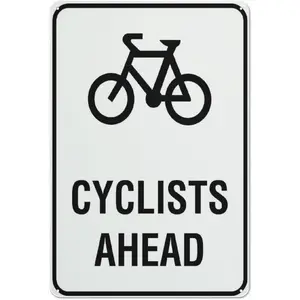 Cyclists Ahead Sign Safe Sign, Signs Outdoor, 12 X 8 In, Sign For Home, Business, Driveway Alert
