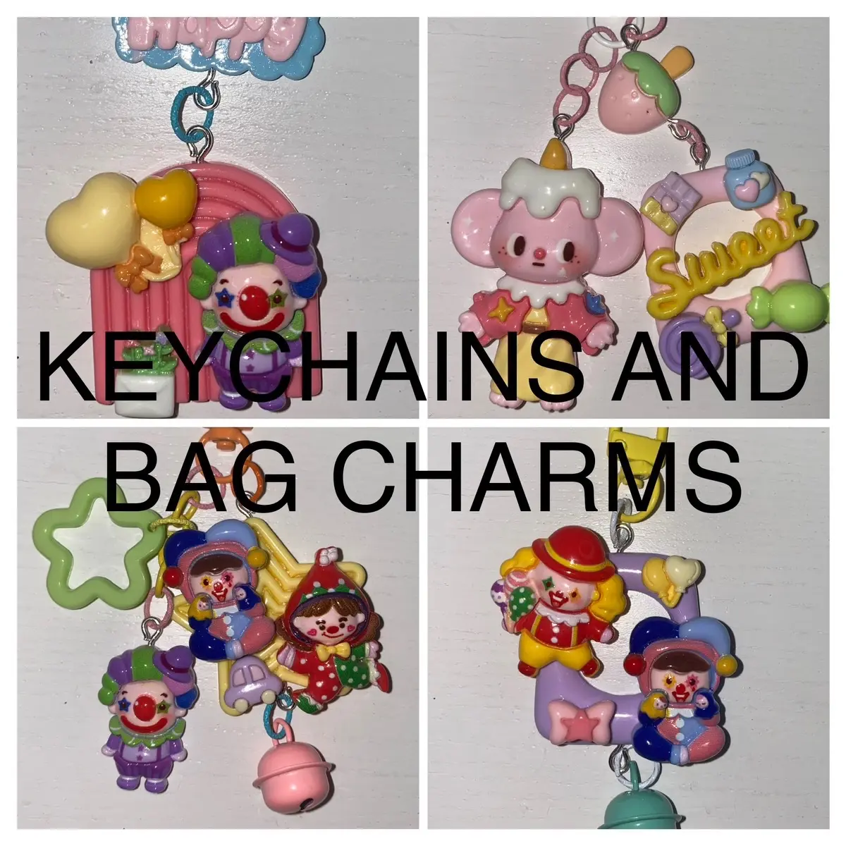 Premade Keychains and Bag Charms Premade Keychains and Bag Charms