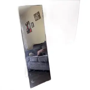 Cozy Funny Loving Loud Messy Home 64"x21" Full Length Rectangular Mirror Wall or Leaning Aluminum Alloy Frame with Stand Black Decor Durable High-Definition Glass Safety Features