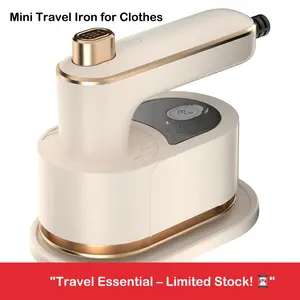 Mini Travel Iron for Clothes, Portable Handheld Iron Steam with Dry And Wet Ironing for Home Business Clothing(50ml Water,40W)