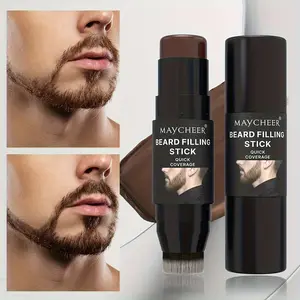 Men's 2-In-1 Beard & Hair Dye Stick, Long-Lasting Sweatproof Waterproof, 4 Colors Available, Dual Head Brush, Suitable for All Skin Types, Beauty Products