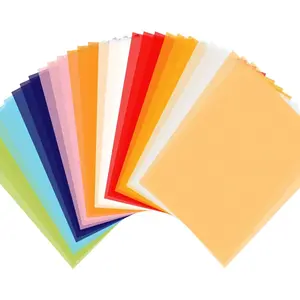 Colored Vellum Paper 50 Sheets 10 Colors 8.5 x 11 Transparent Printable Clear Vellum Sheets for Ink Jet & Laser Printer