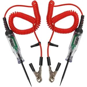 Automotive Test Light, 5-90V LED Digital Voltage Tester with Voltmeter, Bidirectional Circuit Tester with Extended Spring Wire and Probe, Auto Electric Test Pen for Car and Truck – 2 Sets