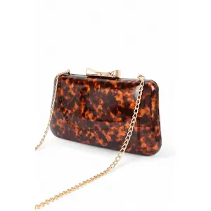 Tortoiselle Faux Leather Partyb Clutch