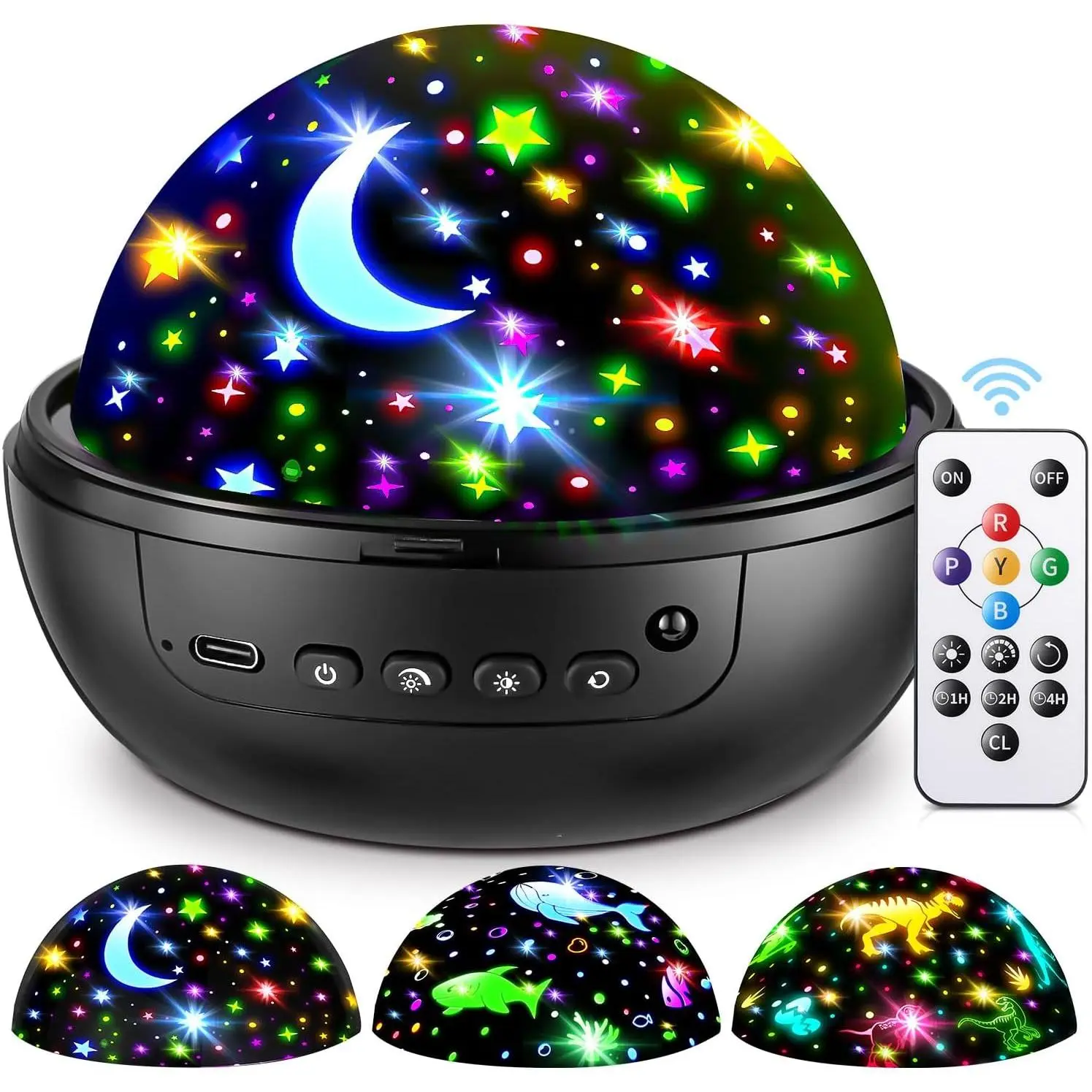 Night Light for Kids, 93 Lighting+3 Films Kids Night Light Projector, Remote+Dimmable Star Projector, 360° Star Lights for Ceiling Projector, Stars for Ceiling Stars,Gifts&Room Decor