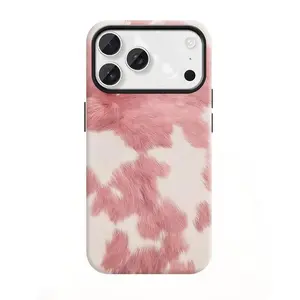 Pink Yak Case for Girls Cute Pink Shockproof Protective Phone Case for iPhone 17 ProMax 17Air 16Pro 15 14 13 with Yak's texture Print Design Anti Fall Cover phone case 2 douglas lovely gift durable cover gift beautiful trendy creative
