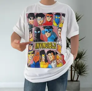 Invincible Variants Graphic T-shirt, Superhero Costume, Perfect Gift for Superhero Fans & Comic Book Lovers