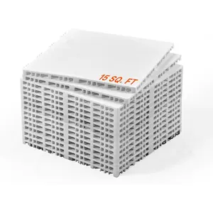 VEVOR Dryland Tiles for Hockey Floor Mat, 12x 12 in 8 Pcs Interlocking Versatile Training Surface, Dance Floor Tiles, Hockey Training Equipment Board for Shooting (Ash Gray, 8 sq. ft/Box)VEVOR Super Brand Day