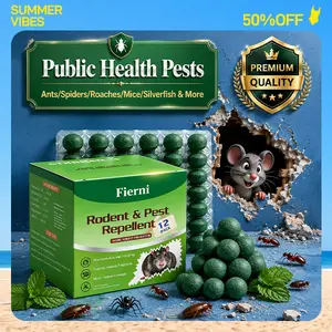 12-Pack Botanical Rodent Repellent Balls, Natural Mouse & Rat Repellent with Peppermint and Cedarwood Oil, Indoor & Outdoor Pest Control for Home, Kitchen, Garage, Basement, Warehouse & Storage Areas