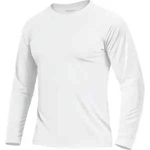 Men's UPF 50+ Sun Protection UV SPF Shirts Long Sleeve Lightweight Quick Dry Swim T-Shirts Rash Guard