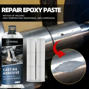 Ab Metal Repair Adhesive Industrial Strength, Waterproof Epoxy Resin Set for Pipe Leak Repair, Versatile Welding Glue for Metal, Ceramics, Cement and Plastic, High Strength Glue