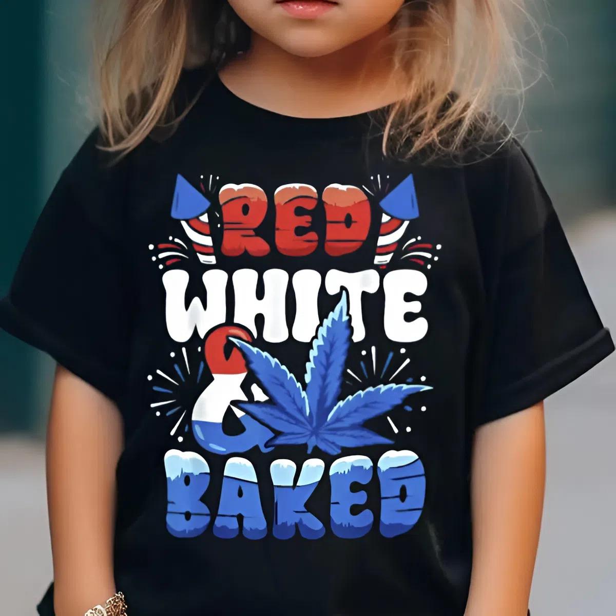 Youth and Adult Red White & Baked 4th Of July T-Shirt, Patriotic Kids Tee, youth boys clothes, Kids Casual Wear, Unisex Cotton Graphic, Gift For Son And Daughter, Toddler graphic tees