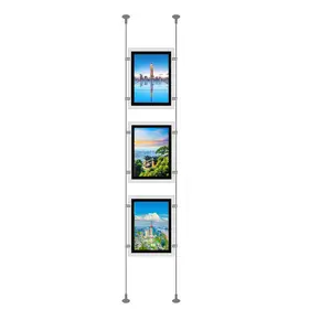 HKSIGN A4 Portrait LED Backlit Photo Frame for Real Estate Window Hanging Display with Home Decorative