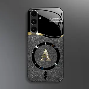Suitable for [Galaxy S24 Fe] high-end MagSafe phone case🥰，Choose from any of the 26 letters， Minimalist, premium design—drop-resistant and fingerprint-proof YM99