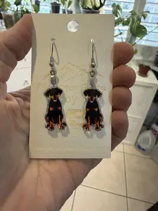 Doberman Puppy Earrings