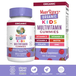 MaryRuth's Organic Kids Multivitamin Gummies - Immune Function - Bone Health - Overall Health - Non-GMO - Vegan - Gluten Free - 60 Count