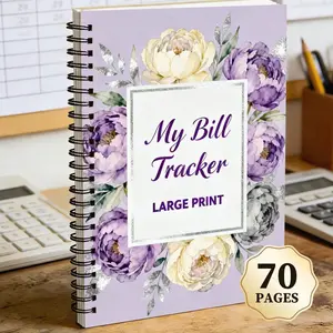 70-Page Account Book for Household Bills, Expense Records, Financial Management, Income and Expense Tracking, Ideal for Home, School and Business Use, Supports Daily Expense Tracking, Monthly Financial Summary, Income and Expense Analysis