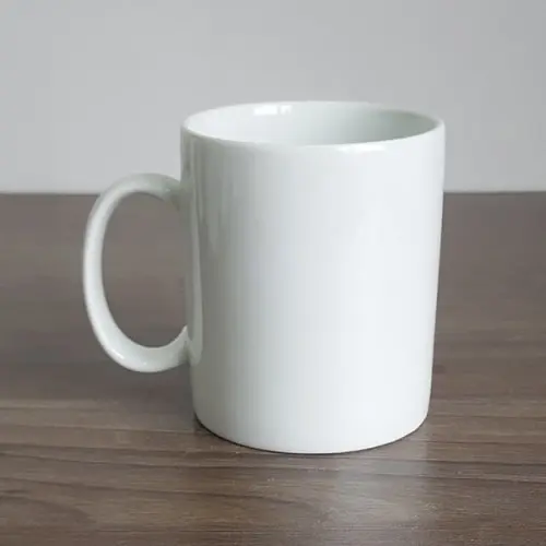 Plain white mug