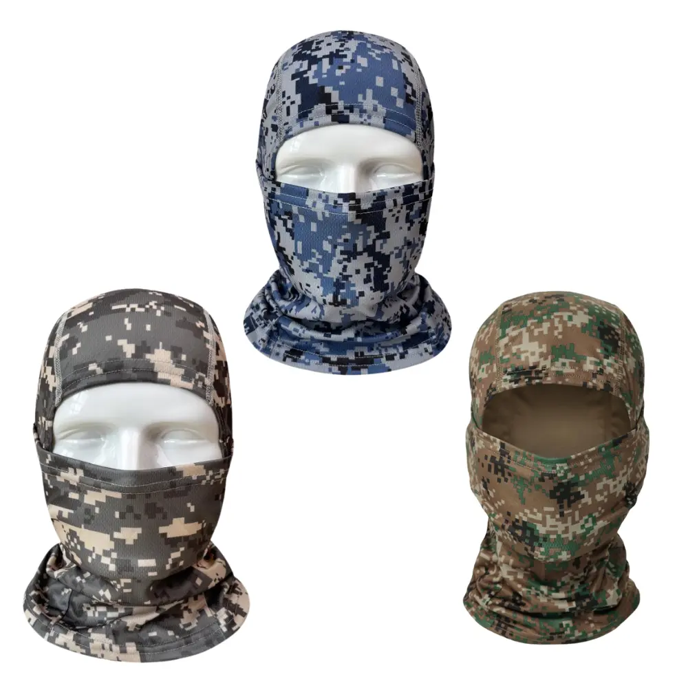 3-Pack Motorcycle Balaclava Face Mask - UPF 50+ Breathable Sun Protection, Moisture-Wicking Quick-Dry Mesh, Stretch Full Coverage for Cycling, Hiking, Outdoor Sports