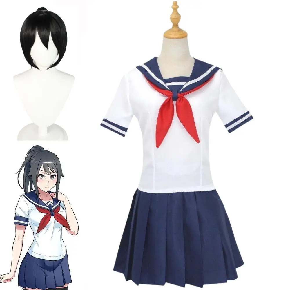 Ayano Aishi Cosplay  Ayano Aishi Jk Costume Synthetic Wig Anime Role Playing CostumesCostumes